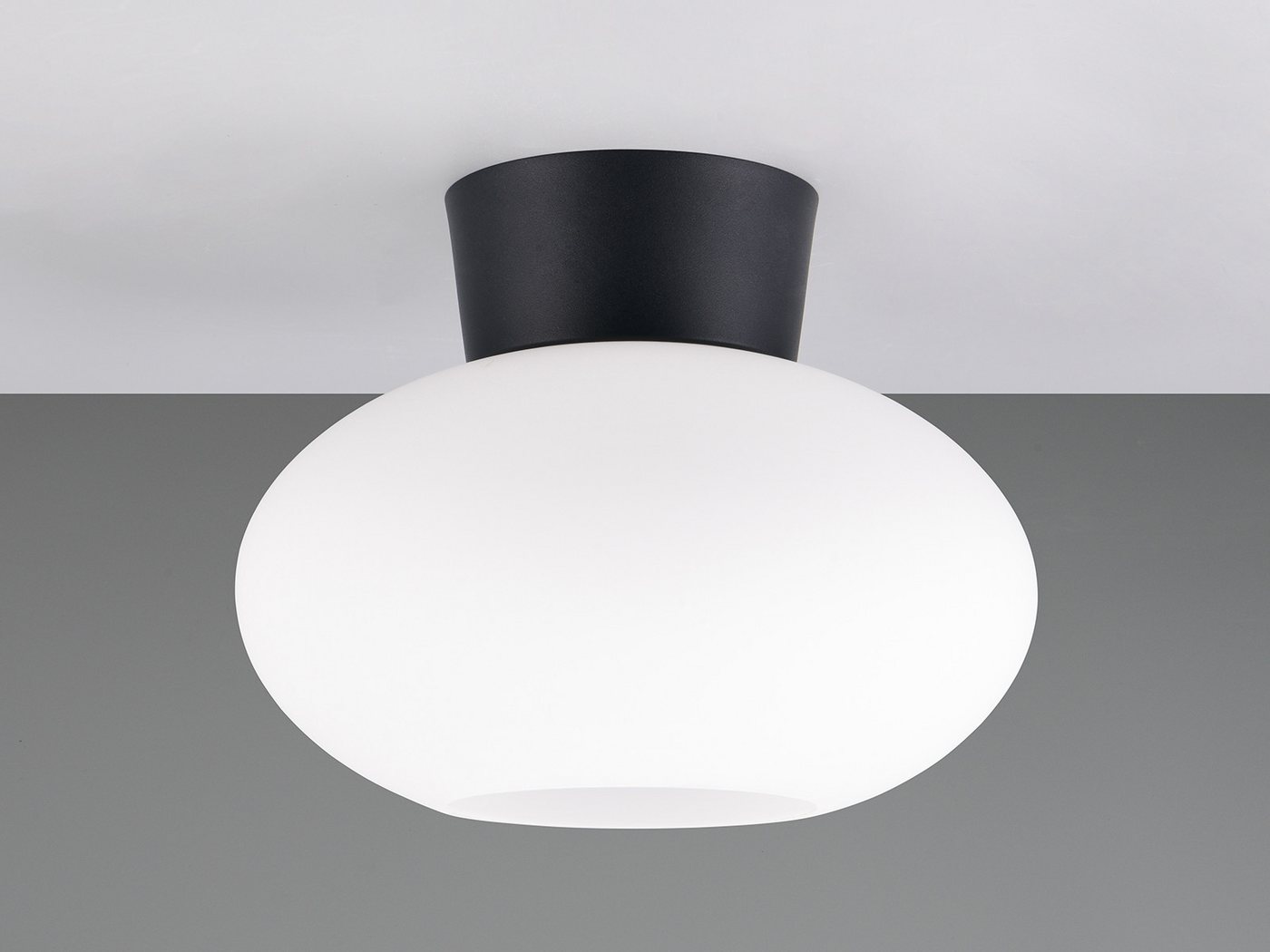 Reality Leuchten LED Deckenleuchte mit Kugel-Schirm Ø 26cm, dimmbar, LED wechselbar, Warmweiß, kleine Deckenlampe, Kugel-Lampe Decke inkl. E27 LED