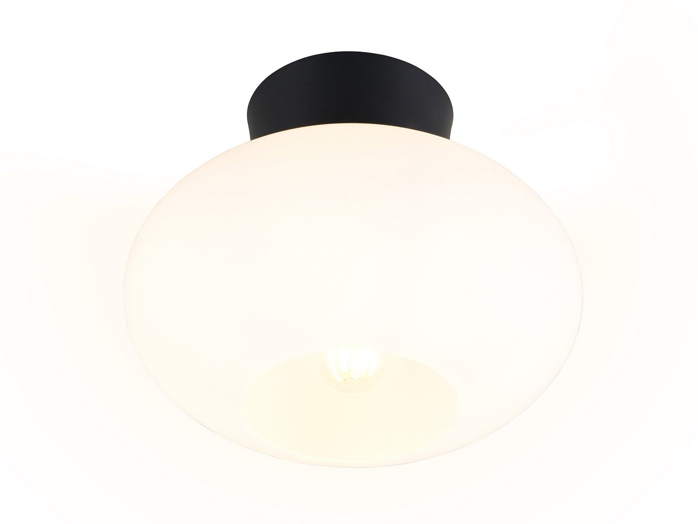 Reality Leuchten LED Deckenleuchte mit Kugel-Schirm Ø 26cm, dimmbar, LED wechselbar, Warmweiß, kleine Deckenlampe, Kugel-Lampe Decke inkl. E27 LED Bild 3