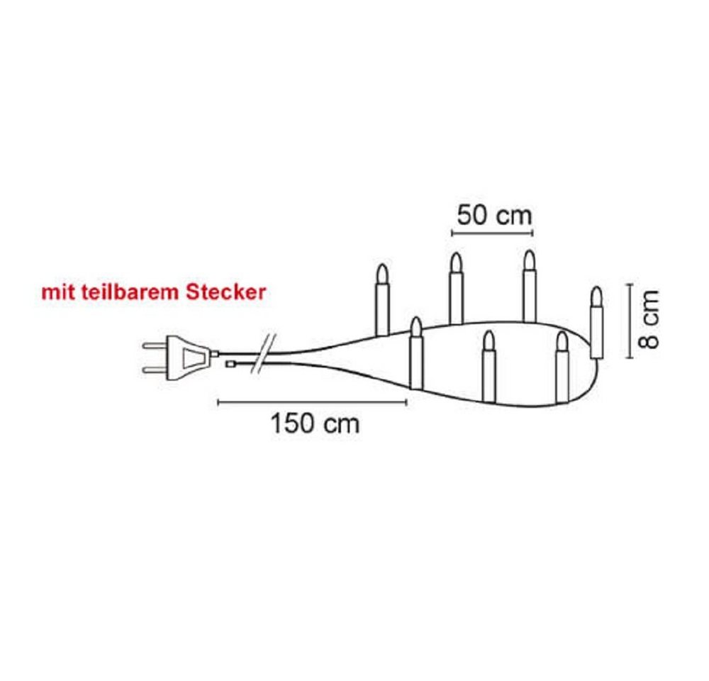 Rotpfeil Lichterkette Weihnachtsbaumkette, 20 Leuchten, Länge 12,5 m Bild 4