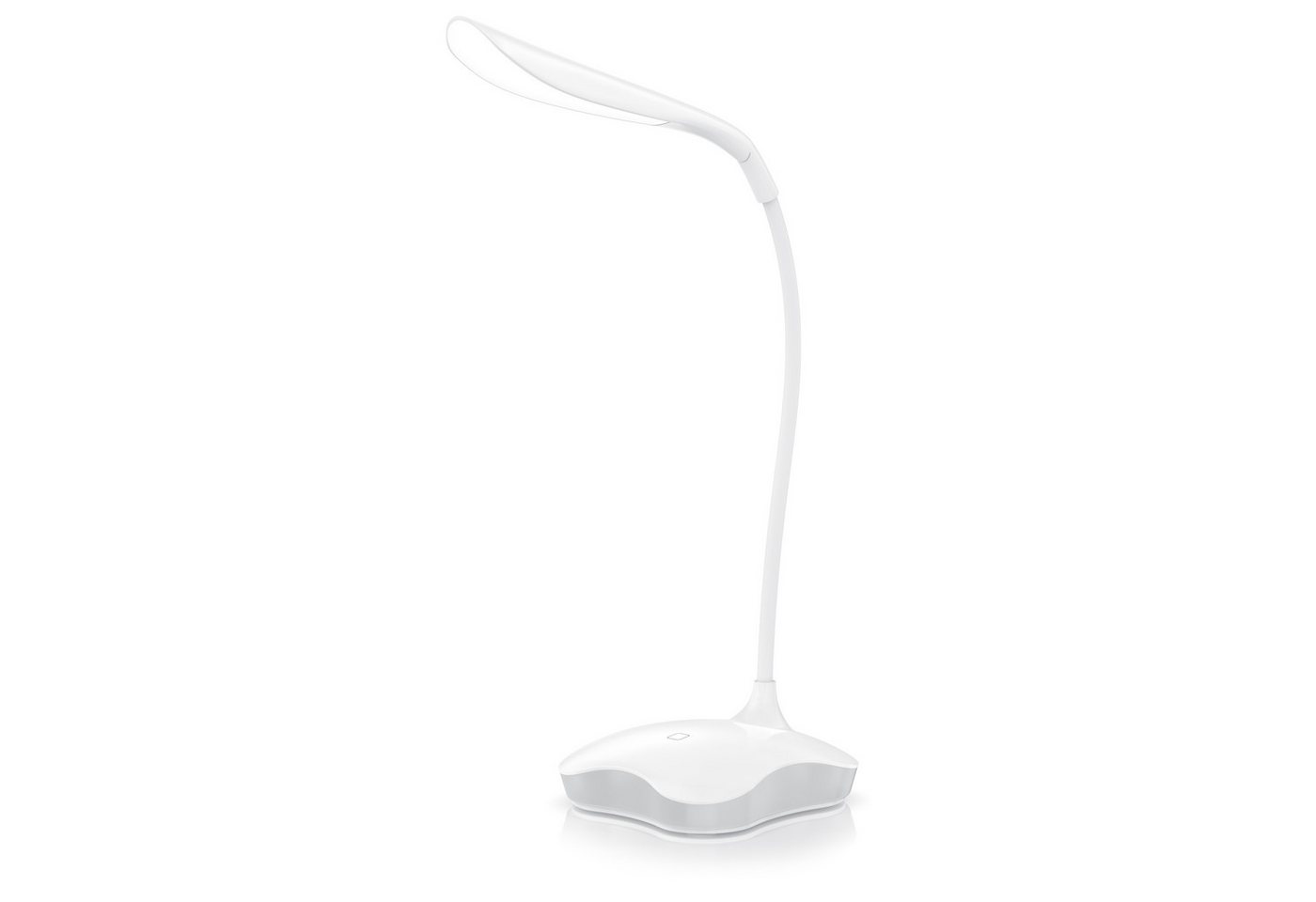 BEARWARE Schreibtischlampe LED Leselampe dimmbar, flexibler Lampenhals, 3 Lichtmodi, Touch-Sensor, mehrere Helligkeitsstufen, Nachtlichtfunktion, LED fest integriert, Kaltweiß, Bürolampe, USB oder Batteriebetrieb, 3 Helligkeitsstufen, Tischleuchte Bild 4