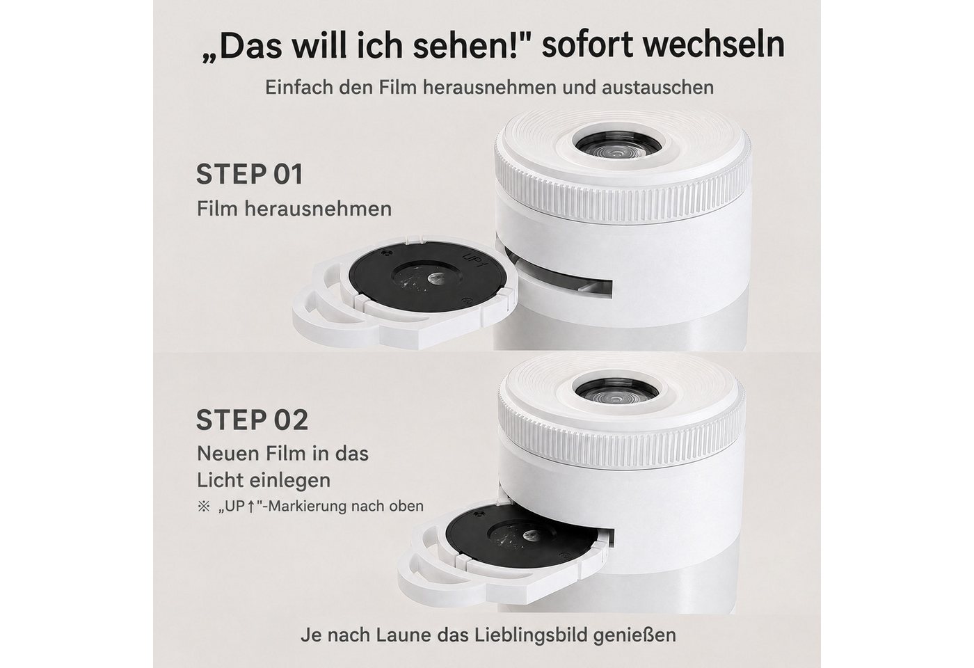 BOOD LED-Sternenhimmel 2-in-1 Sternenhimmel Projektor mit Nachtlicht USB 12 Projektionen, LED fest integriert, 13 Projektionsfilme