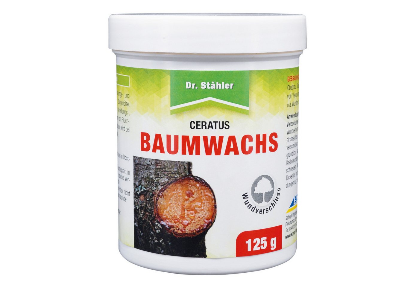 Dr. Stähler Baumwachs Ceratus Baumwachs: Veredlungs- und Wundverschlussmittel, 125 g, Schutz vor Feuchtigkeit & Austrocknung – Ganzjährig anwendbar Bild 4