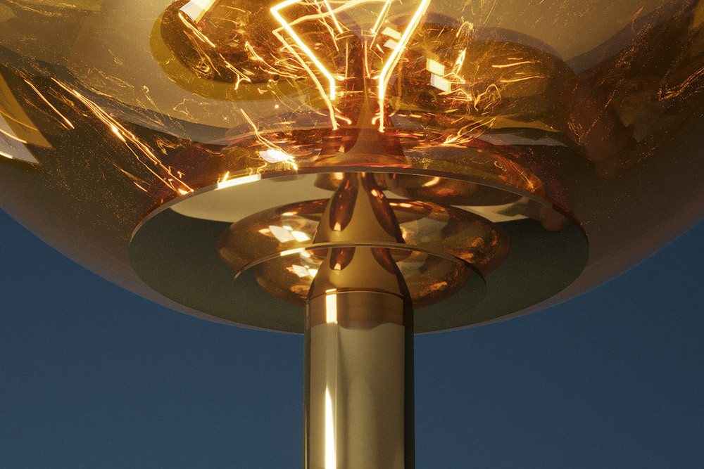 riess-ambiente Stehlampe LIQUID DIAMOND 170cm gold – 7-flammige Kugelleuchte Glas/Metall, keine besonderen Funktionen, ohne Leuchtmittel, Design-Stehlampe mit Schirmen, dekorative Lichtquelle im Gold-Finish Bild 4