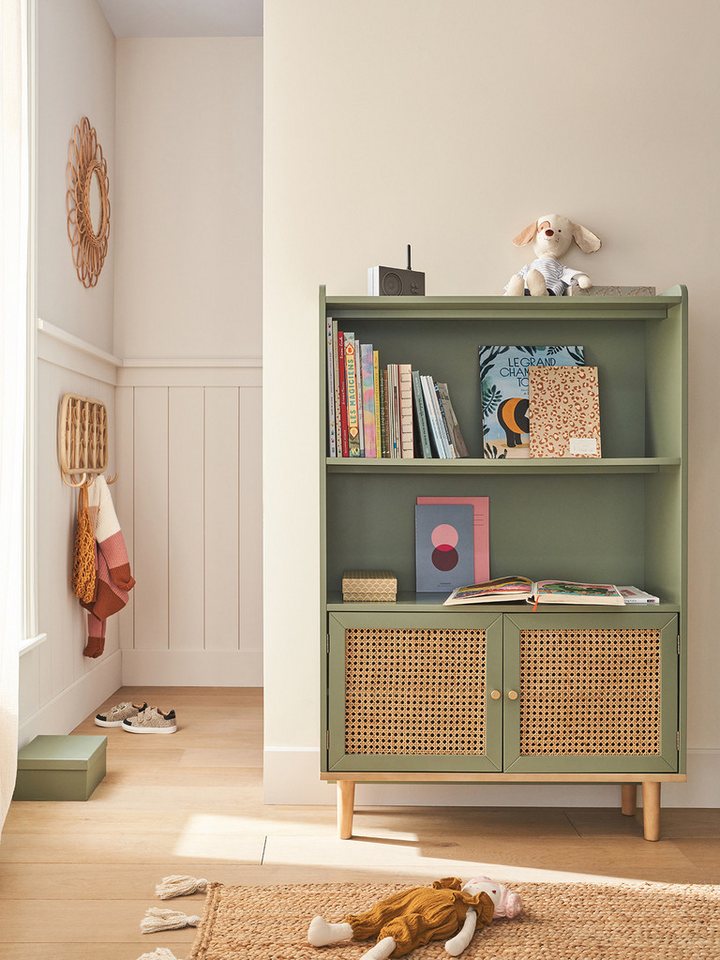 vertbaudet Bücherregal Kinder Bücherregal mit Rattan POESIE Bild 3