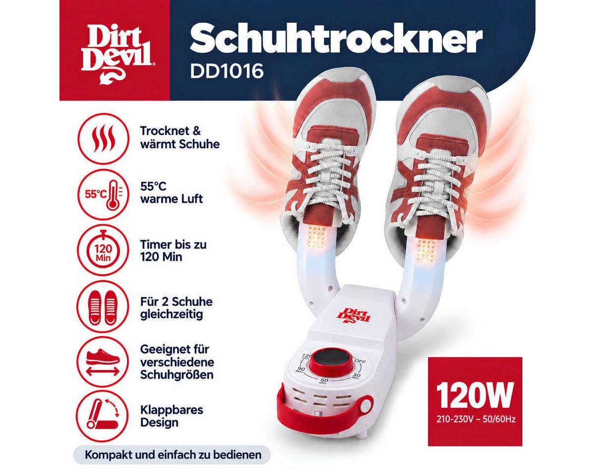 DIRT DEVIL Schuhtrockner Dirt Devil Schuhtrockner Elektrisch DD1016 Fußwärmer, 120 W Bild 3