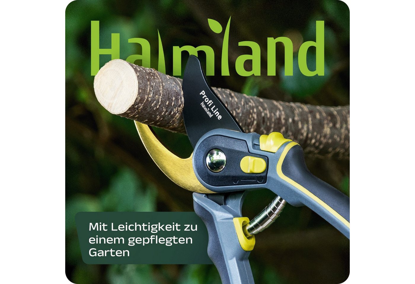 halmland Gartenschere Profi Bypass-Gartenschere – scharfe SK5-Klinge für saubere Schnitte, Astschere mit gehärteter Klinge, einstellbar für große & kleine Hände Bild 3