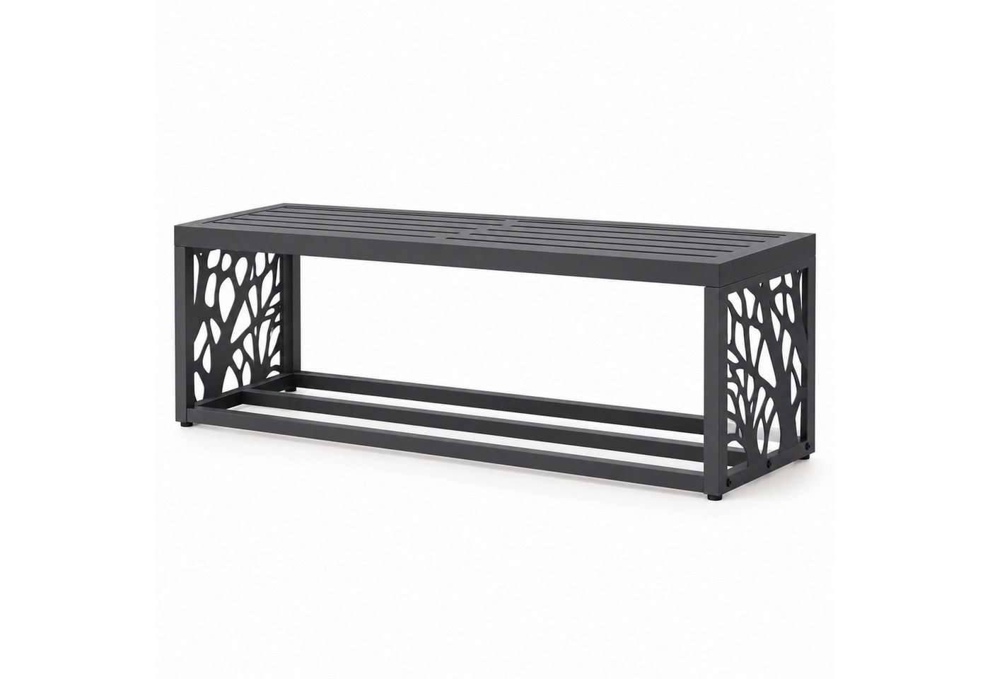 HAGO Kaminholzregal Feuerholzregal Kaminholz Holzlager Stapelhilfe Sitzbank Gartenbank, BxTxH:120x38x43 cm, 2in1 Sitzbank & Holzlager, wetterfest, 220kg, Anthrazit, Muster Bild 3