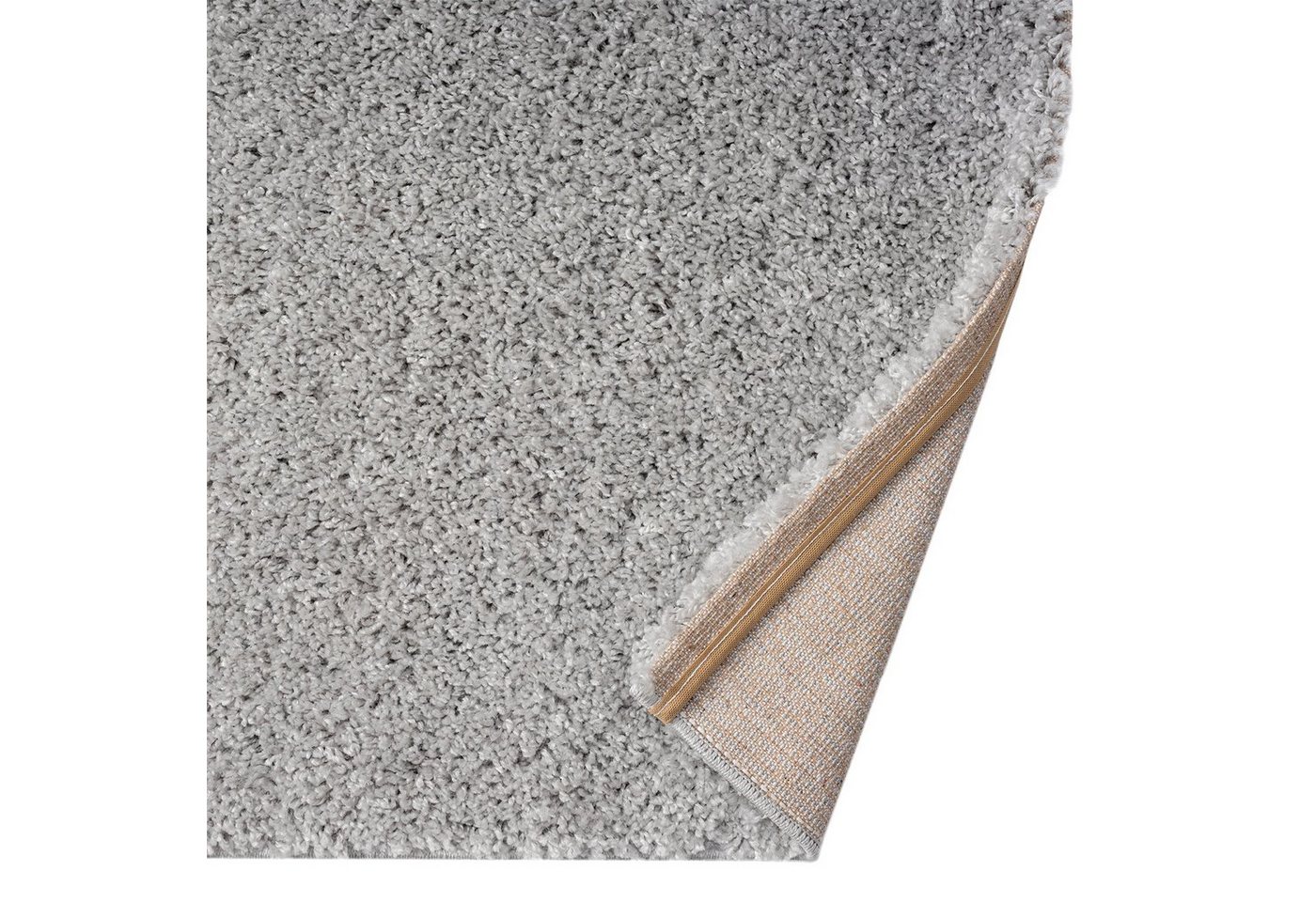 Vimoda Hochflor-Teppich prime, Shaggy Langflor, Uni Grau, Rechteckig, Höhe: 30 mm, Läufer, Teppich Wohnzimmer, Schlafzimmer, Esszimmer Bild 2