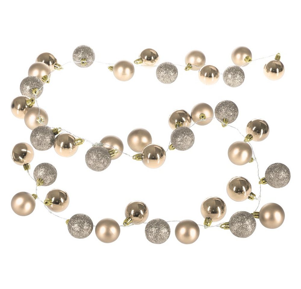 Casaria Lichterkette, LED Lichterkette 40 Weihnachtskugeln 2 m Innen Außen Batterie 8 Bild 4