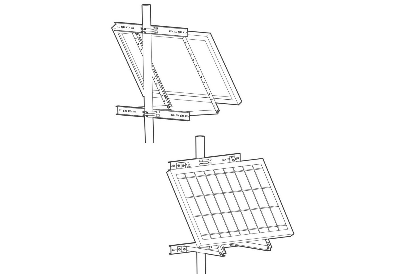enjoy solar Solarmodul-Halterung Aluminiumhalterungen für Solarmodule – verschiedene Montagearten, (Solarmodul-Montagesysteme aus Aluminium) Bild 3
