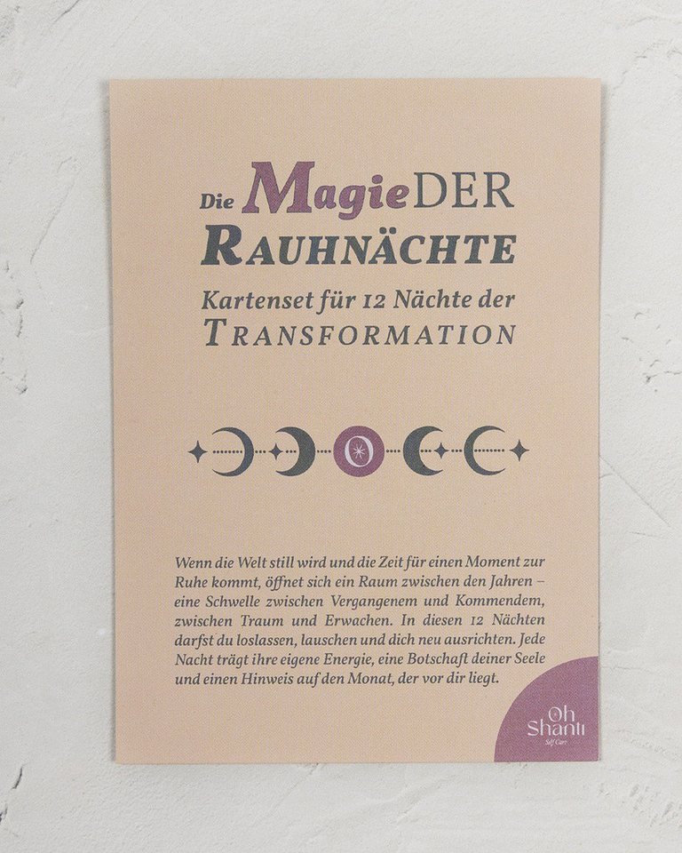 Oh Shanti Notizbuch Rauhnächte Karten Set mit Palo Santo für Rituale & Intentionen Bild 4