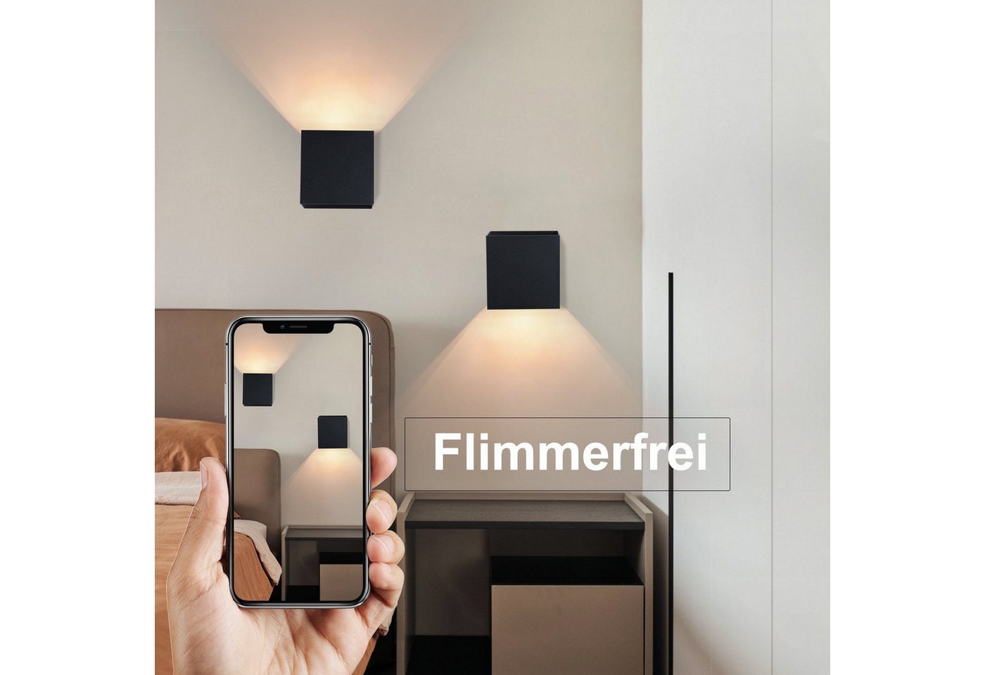 ZMH LED Wandleuchte innen Außen Up-and-Down Wandlampe Treppenhaus Flur, G9, Mit Leuchtmittel, Warmweiß, G9,Warmweiß,IP54,für Terrasse, Garten, Badezimmer,4 Stück Bild 4