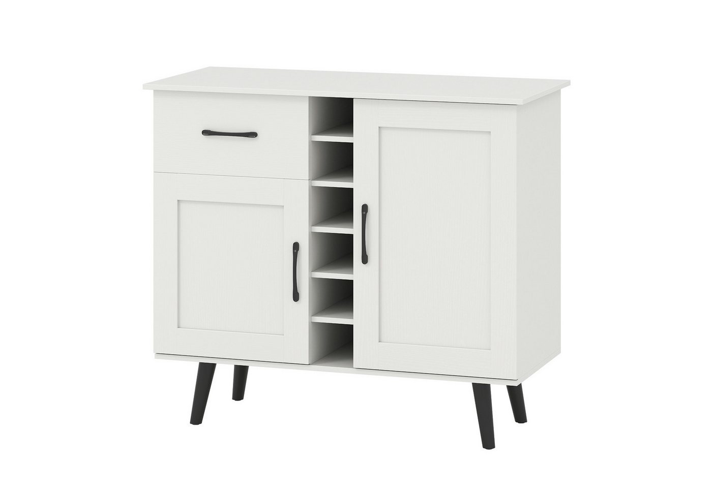KOMFOTTEU Küchenbuffet Sideboard Weinschrank mit Schublade & 2 Türen Bild 5