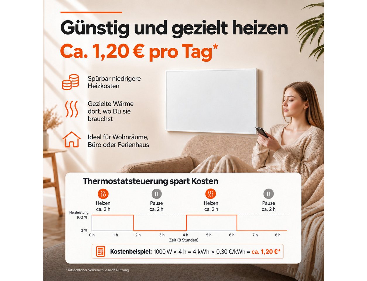 Könighaus Infrarotheizung P-Serie, Made in Germany, sehr angenehme Strahlungswärme Bild 4