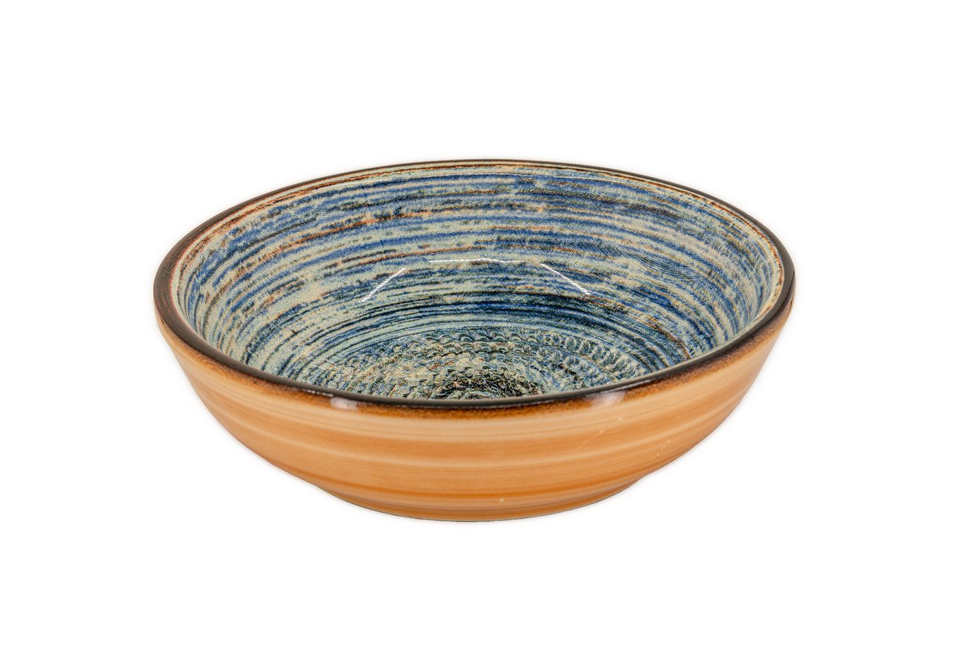 Kaladia Multireibe Keramik Reibeschüssel in Braun/Blau gestreift - ∅ 17 cm, Keramik, einfaches Zerkleinern von Zutaten und mehr - Made in Spain Bild 4