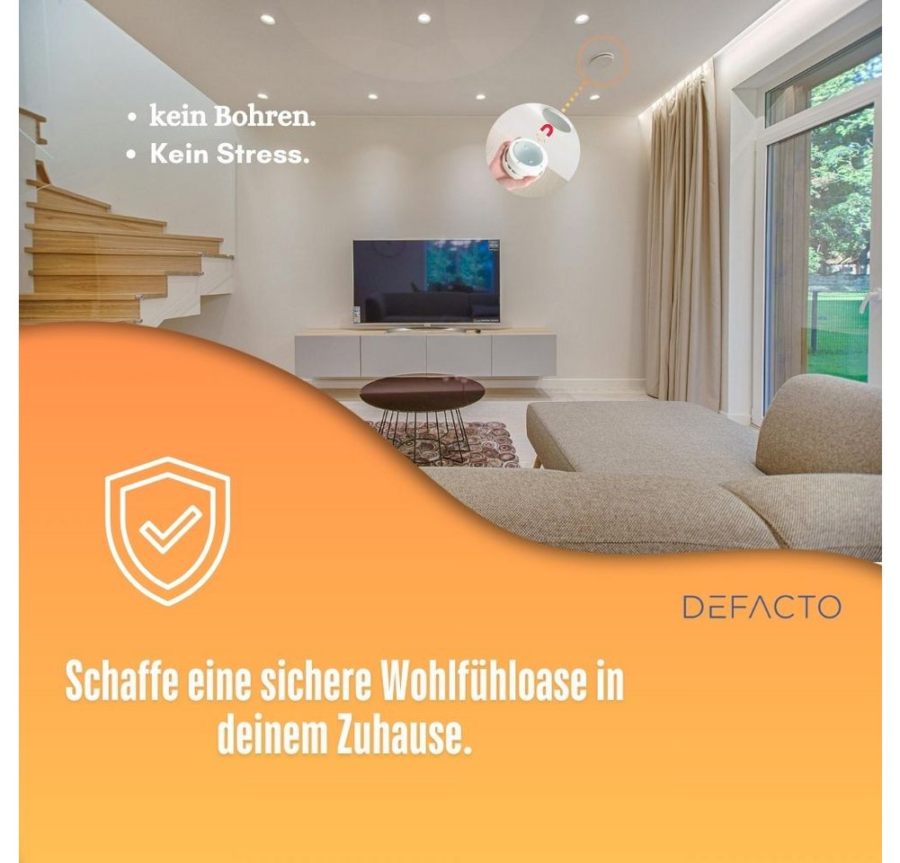 Defactoshop Magnethalter Magnetbefestigung Magnethalterung Magnetpad für Rauchmelder (2-St), Zur Befestigung Ihres Rauchmelders ohne Bohren oder Schrauben Bild 5