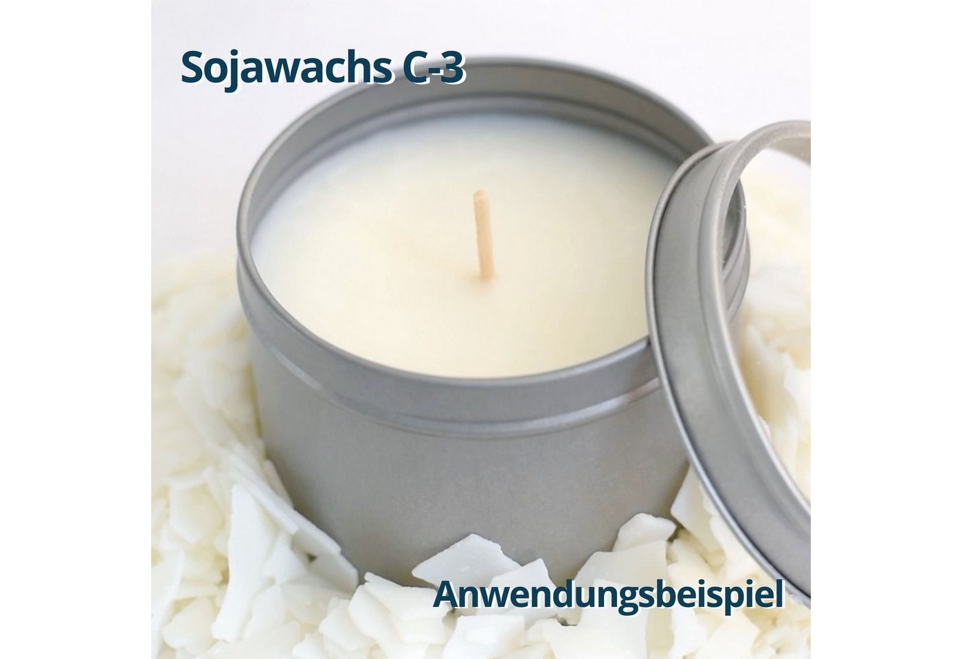 DistrEbution Bastelnaturmaterial DIY-Set Dosenkerzen mit Sojawachs Kerzenwachs, Kerzen selber machen, (Set)
