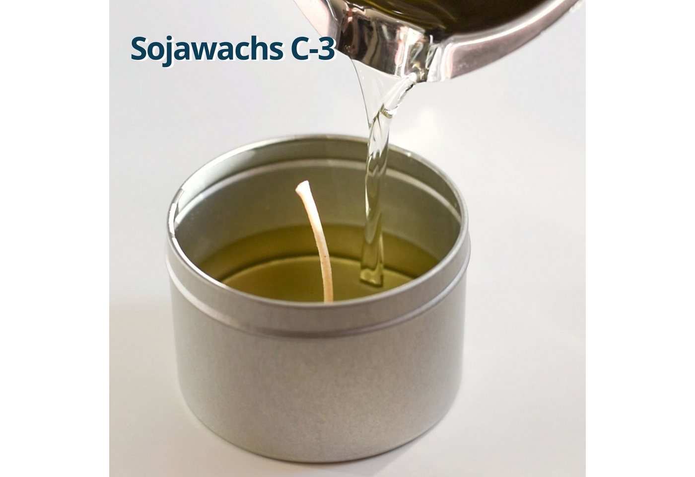 DistrEbution Bastelnaturmaterial DIY-Set Dosenkerzen mit Sojawachs Kerzenwachs, Kerzen selber machen, (Set) Bild 4