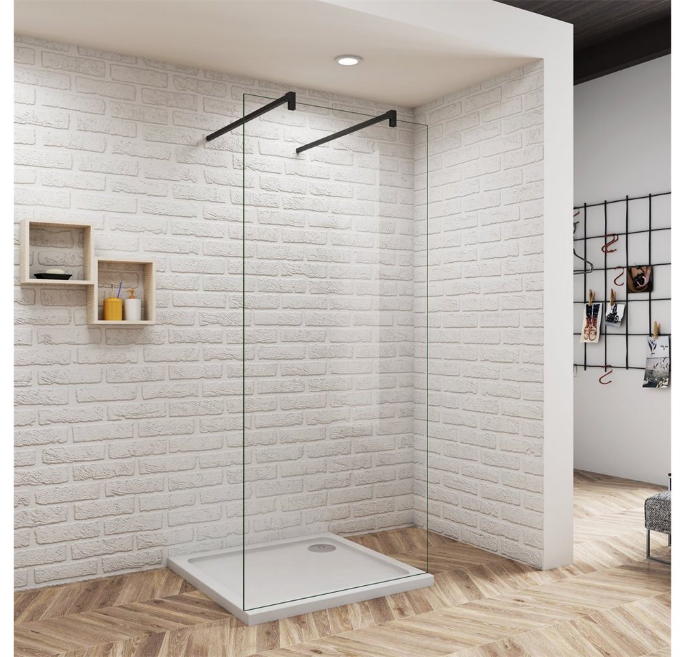 duschspa Duschwand 10mm klares ESG Nano Glas Walk in Dusche Glaswand Trennwand Duschwand, Einscheibensicherheitsglas, Sicherheitsglas, (Set), Nano Glas