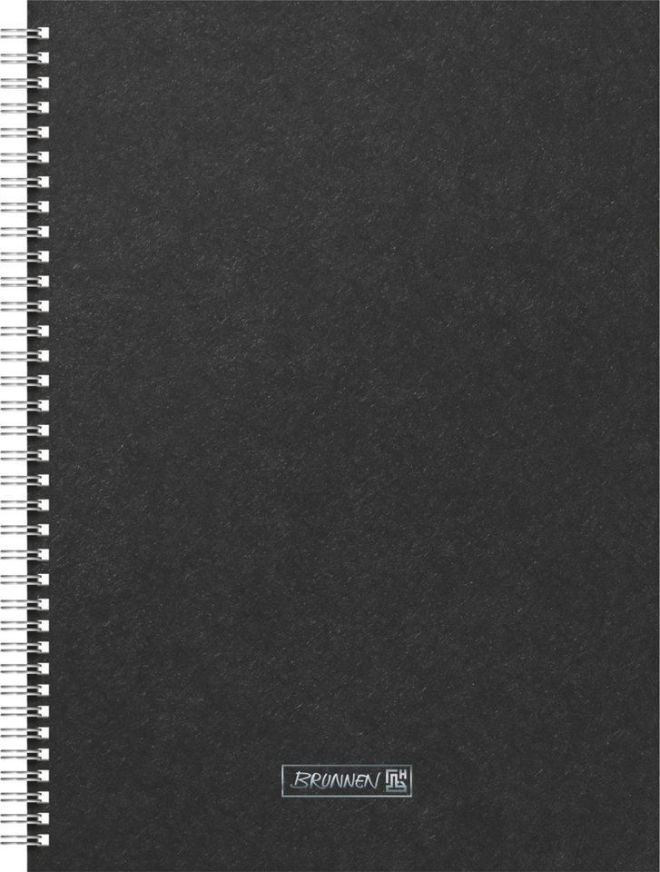 BRUNNEN Formularblock BRUNNEN Notizbuch Premium Wire DIN A4 punktkariert schwarz Hardcover 1