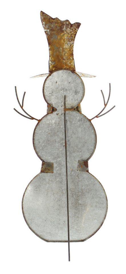 Dekoleidenschaft Gartenfigur Schneemann aus Metall, 75 cm hoch, Winterdeko, Metalldeko, Aussendeko, (1 St), Dekofigur, Gartendekofigur, Metallfigur, Gartendeko für Draußen Bild 2