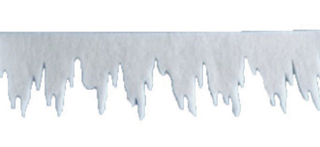 Erwin Hennecken GmbH Fensterdekoration Winterdeko Eiszapfen-Girlande. 1 Stück. 500x35cm. SCHNEEWATTE 2cm dick Bild 3