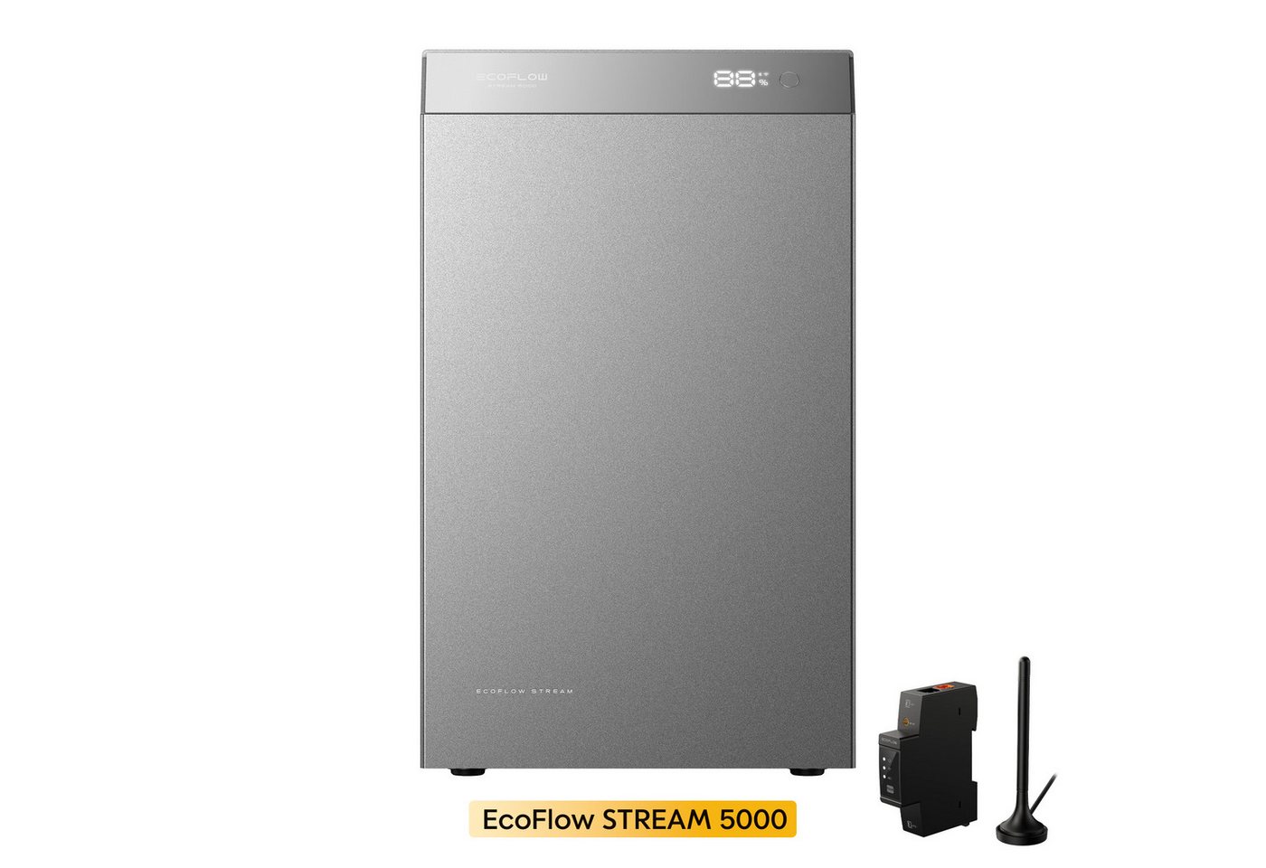 Ecoflow Balkonkraftwerk EcoFlow STREAM 5000 Solarspeicher, 5.024 Wh, 5.000 W Solar-Eingang, 3.000 W AC-Ausgang, 4 MPPT, All-in-One