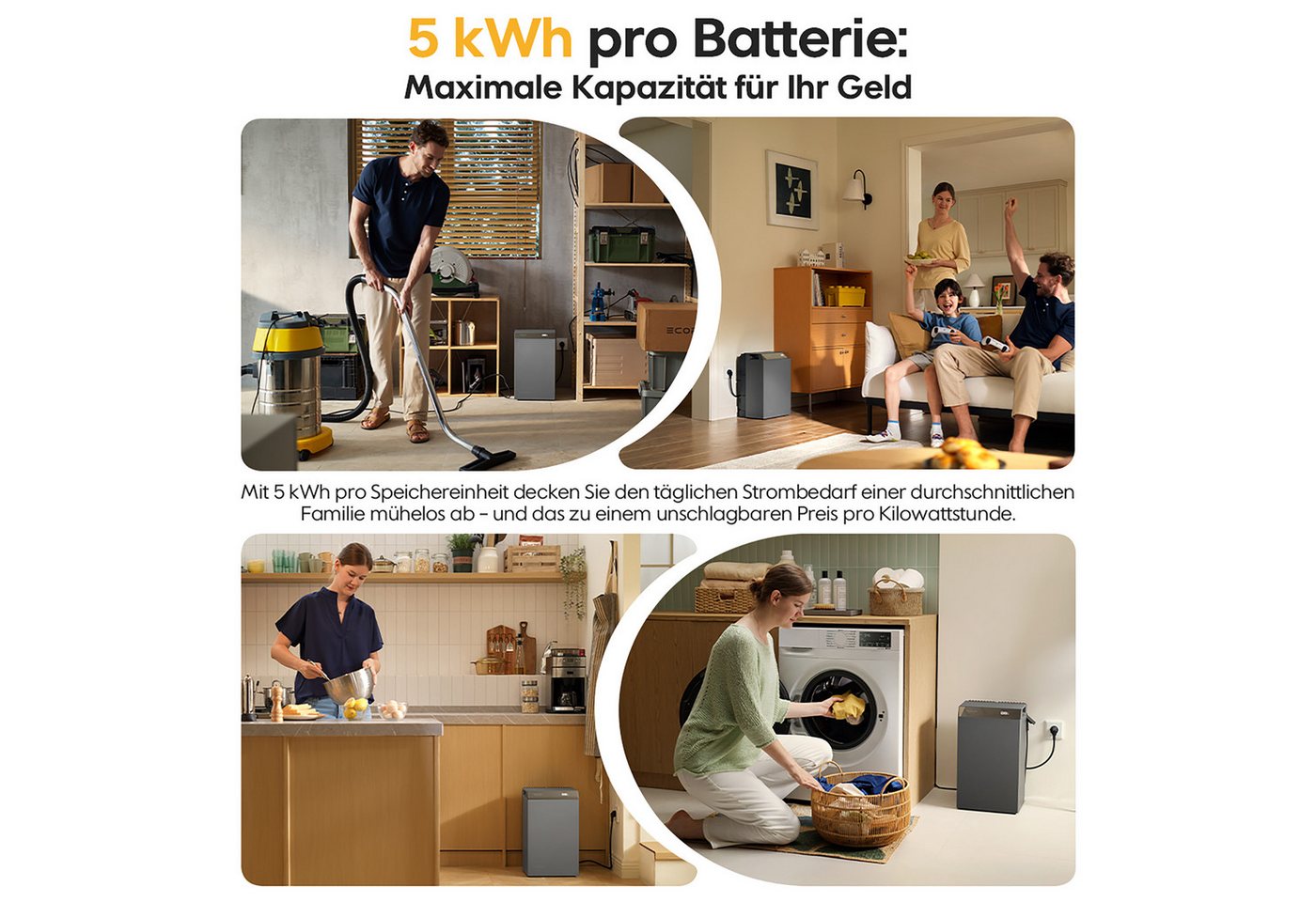 Ecoflow Balkonkraftwerk EcoFlow STREAM 5000 Solarspeicher, 5.024 Wh, 5.000 W Solar-Eingang, 3.000 W AC-Ausgang, 4 MPPT, All-in-One Bild 3
