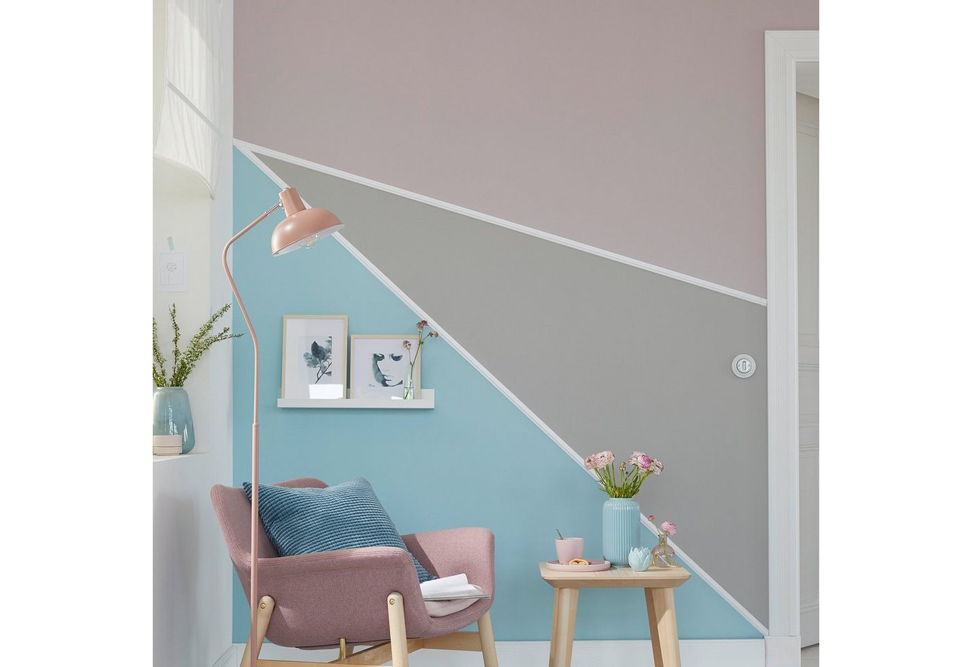 Decosa Zierleiste Wandleiste SKFP40 (Rike) selbstklebend harte Leiste - 10 Stück, Selbstklebend, Polystyrol (Styropor), 10-St., selbstklebend, stoß- und schlagfest