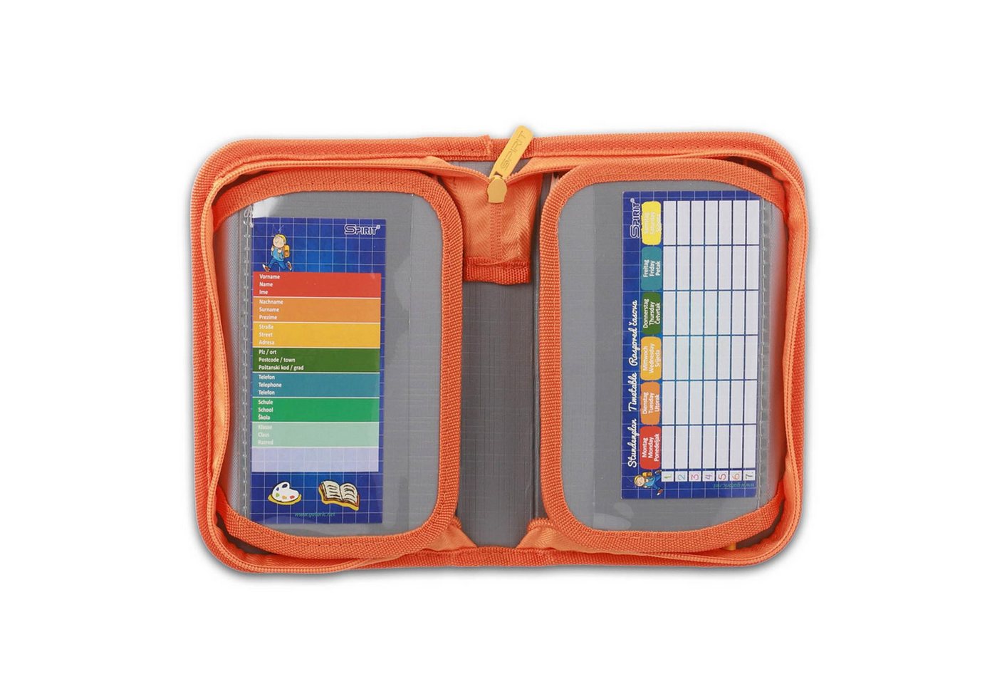 Spirit Federmäppchen SPIRIT Schüler Etui 28 teilig 1-Zipper Mäppchen ABS BLUE CUBE blau Bild 3