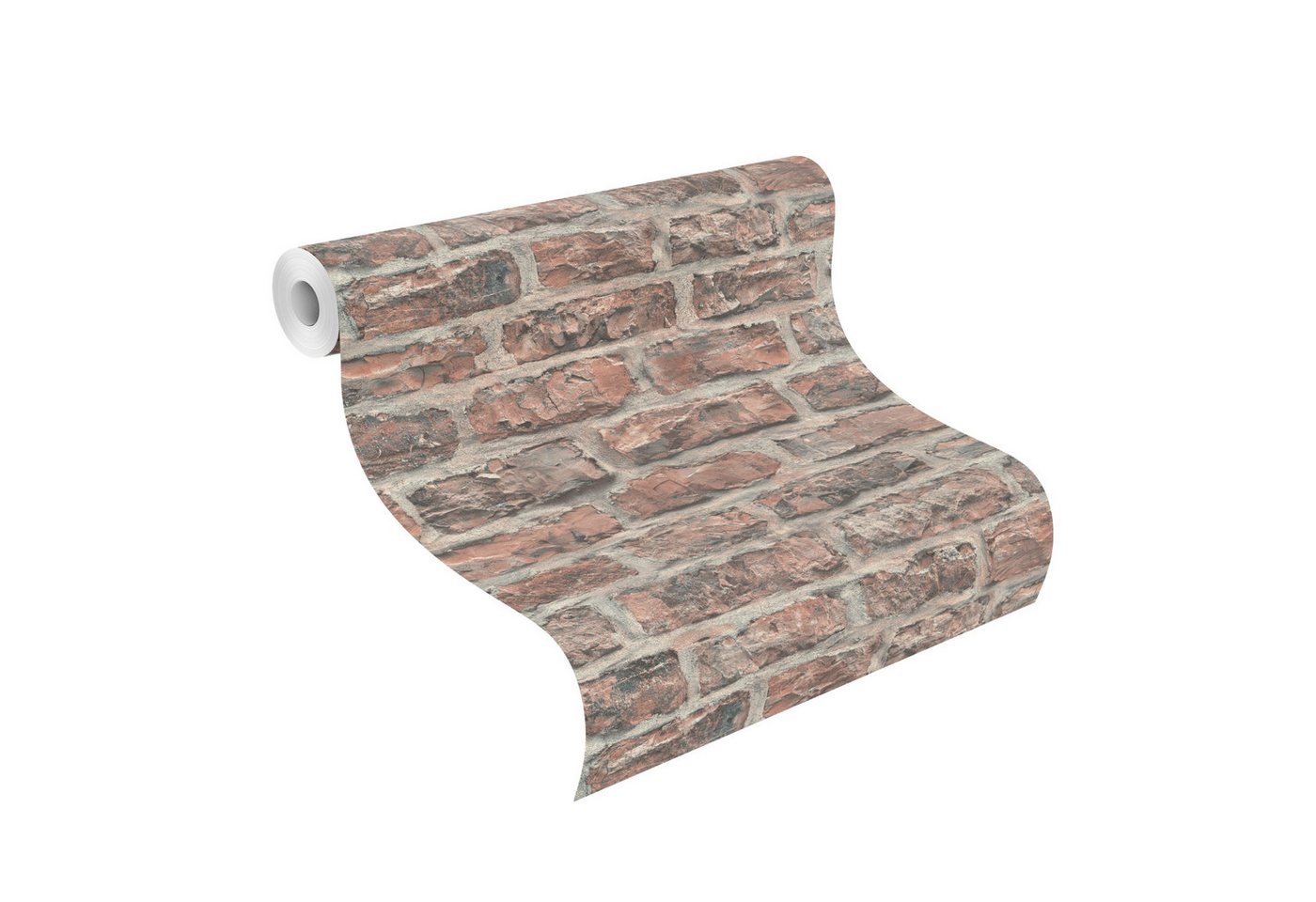 Rasch Vliestapete Steinoptik 3D in Rot und Grau - Brick - Kollektion Factory VI, strukturiert, Steinoptik, Ziegel, Mauer, Mauerwerk, (1 Rolle, 1 St) Bild 4