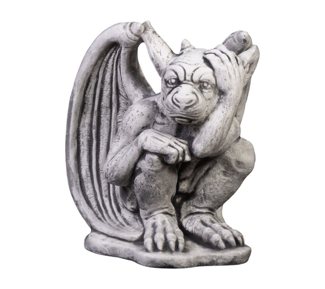 gartendekoparadies.de Gartenfigur Gargoyle Statue der Wächter, Steinfigur, H. 27 cm, 7 kg, Frostsicher