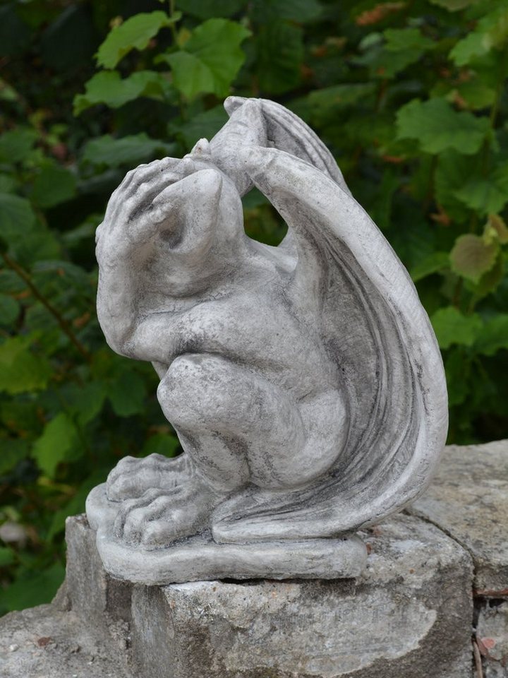 gartendekoparadies.de Gartenfigur Gargoyle Statue der Wächter, Steinfigur, H. 27 cm, 7 kg, Frostsicher Bild 5