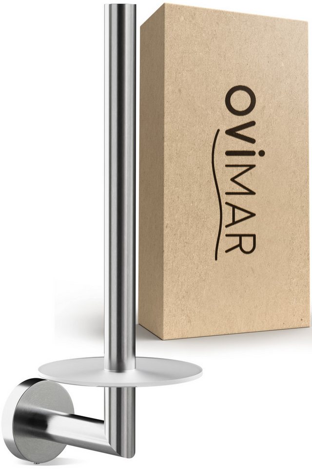 ovimar Toiletten-Ersatzrollenhalter Skodsbol (1-St), aus Edelstahl in Silber zur Zum Bohren Bild 4