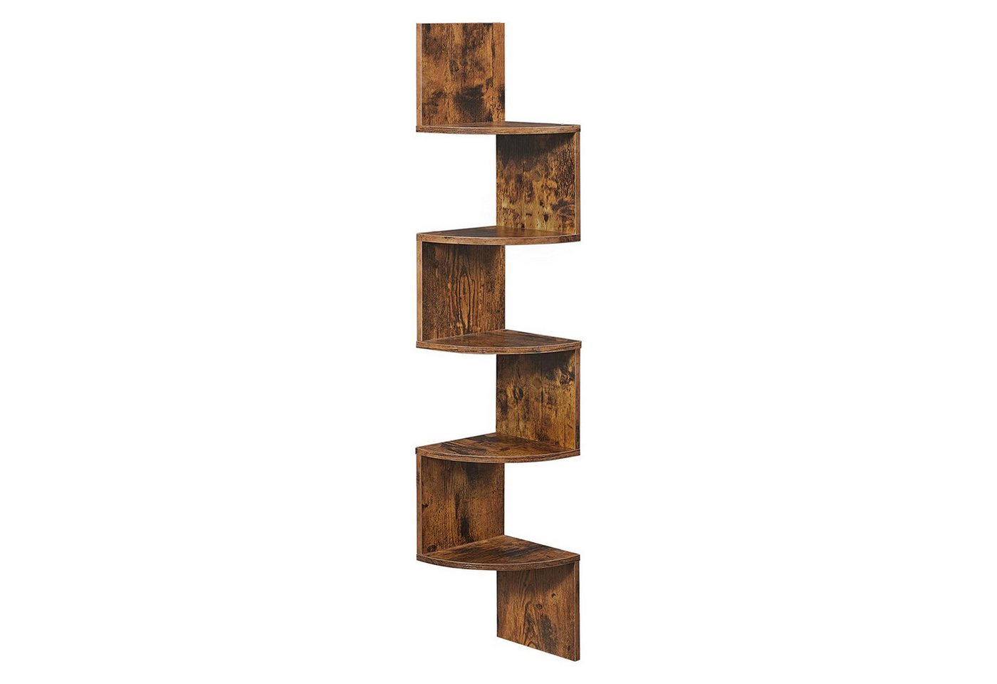 JEOBEST Bücherregal Eckregal, Eckregale zur Wandmontage, Wandregal 5 Ebenen, 1-tlg. Bild 2