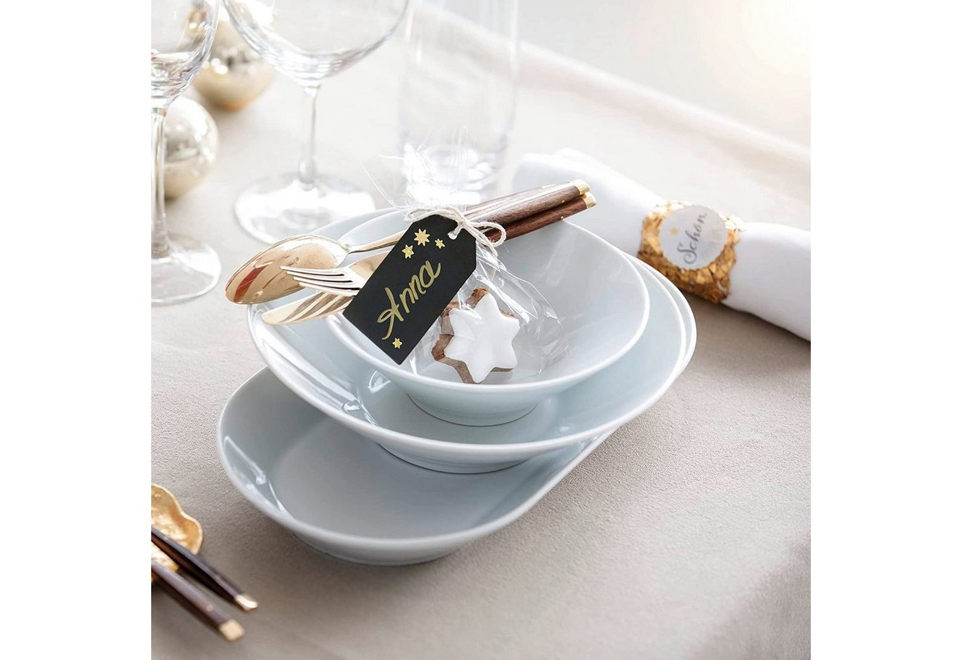 Avery Zweckform Aufkleber AVERY Zweckform ZDesign Weihnachts-Sticker "Sterne", gold 52806 Bild 3