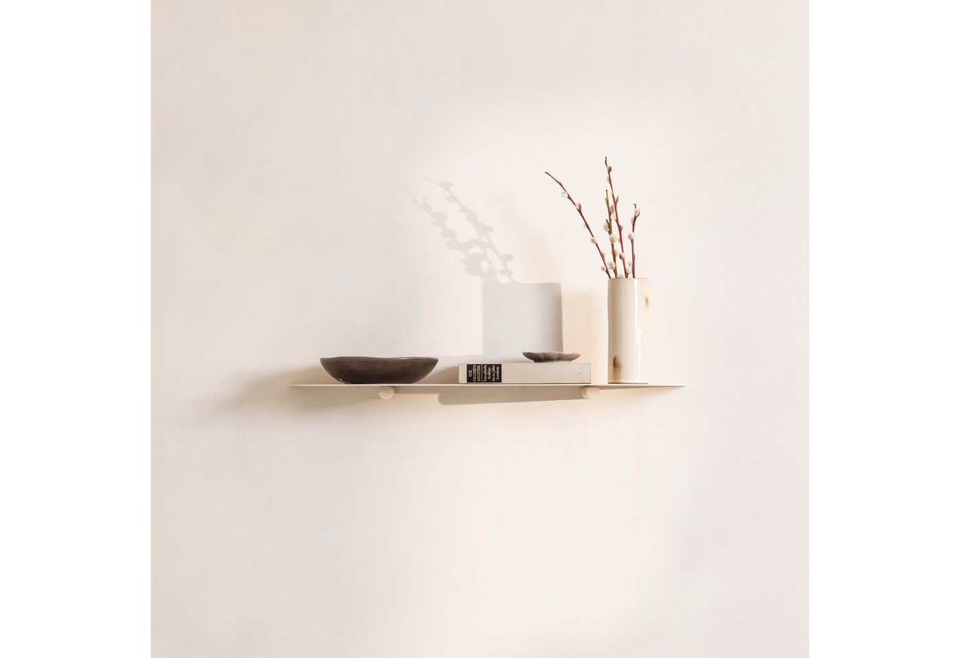 Metallbude Wandregal LENN L, schwebendes Design Regal aus Metall, minimalistisch, hochwertig