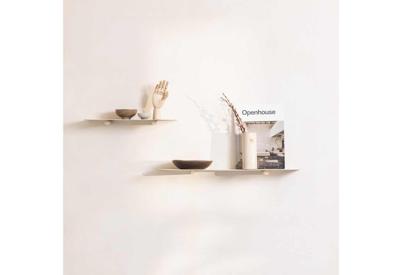 Metallbude Wandregal LENN L, schwebendes Design Regal aus Metall, minimalistisch, hochwertig Bild 2