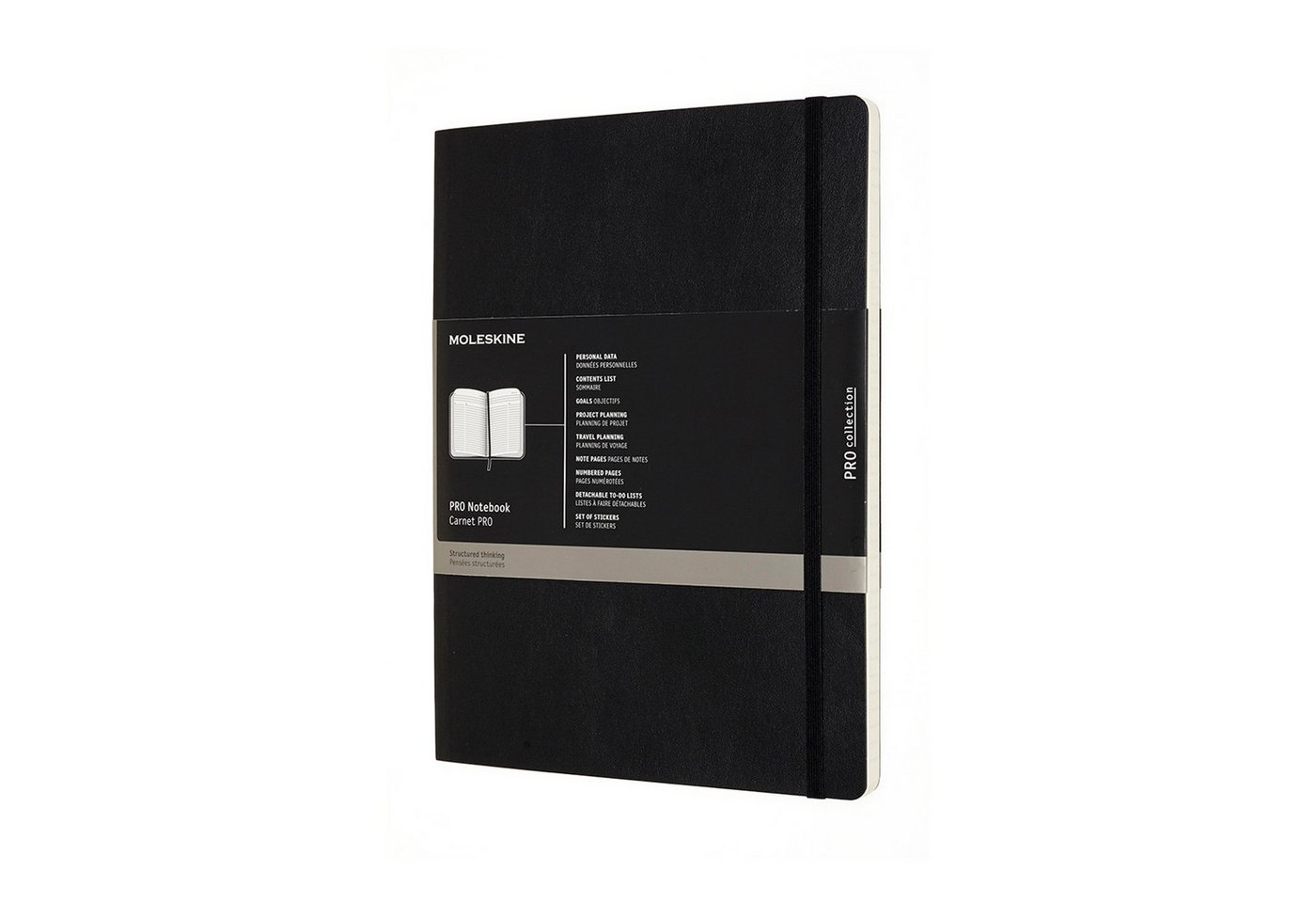 MOLESKINE Notizbuch, Professionel - Weicher Einband - XL (19x25) - Soft Cover - Schwarz Bild 3