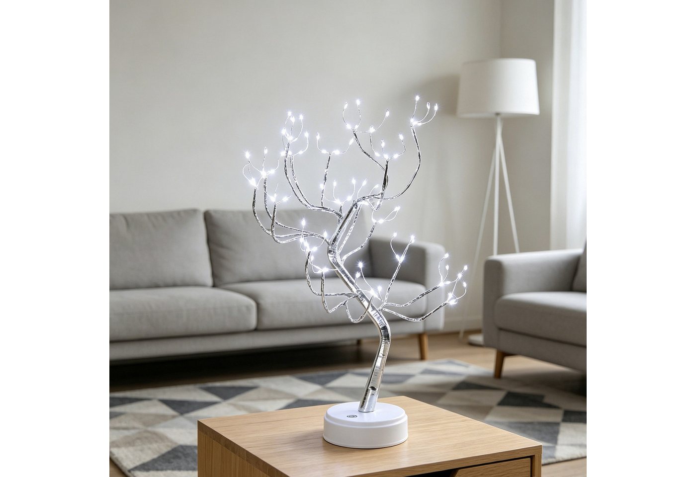 MOPUEA Dekolicht LED Dekolicht Bonsai Baumlampe 108 LEDs USB Tischlampe Dekoration, 108 LEDs flexibel USB Batterie Touch warm dekorativ Bild 3