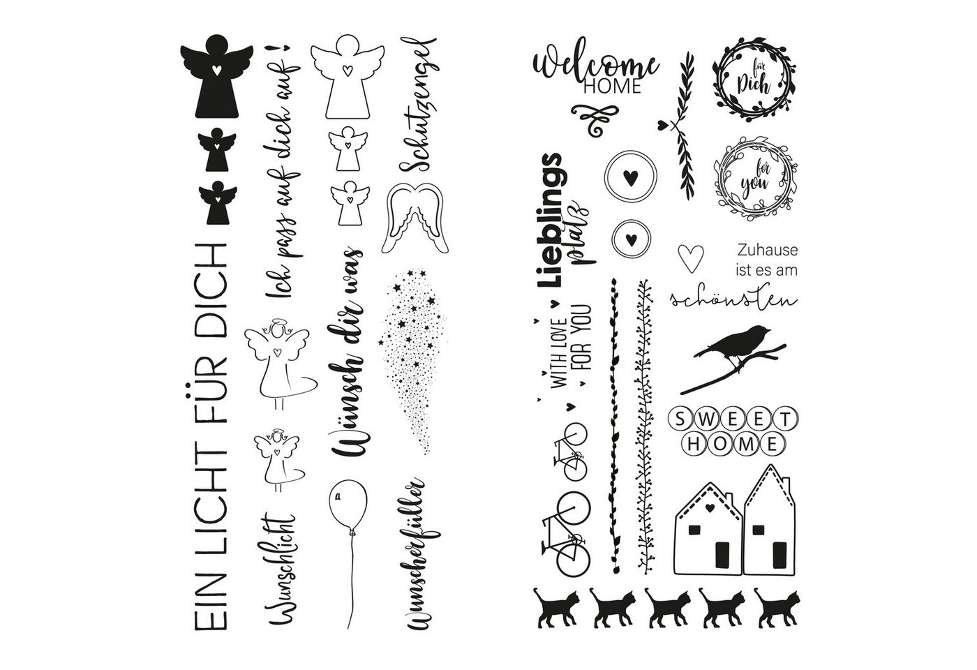 Rayher Sticker Schutzengel, 2 Blatt