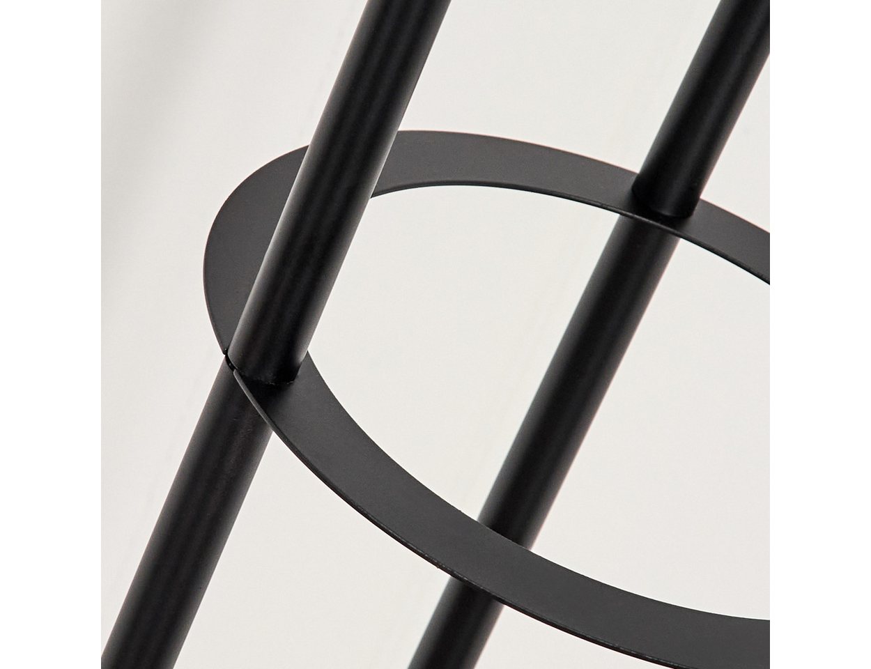 hofstein Stehlampe moderne Stehlampe aus Metall in Schwarz, ohne Leuchtmittel, Standlampe mit Fußsschaler am Kabel, 3 x E27, ohne Leuchtmittel Bild 2