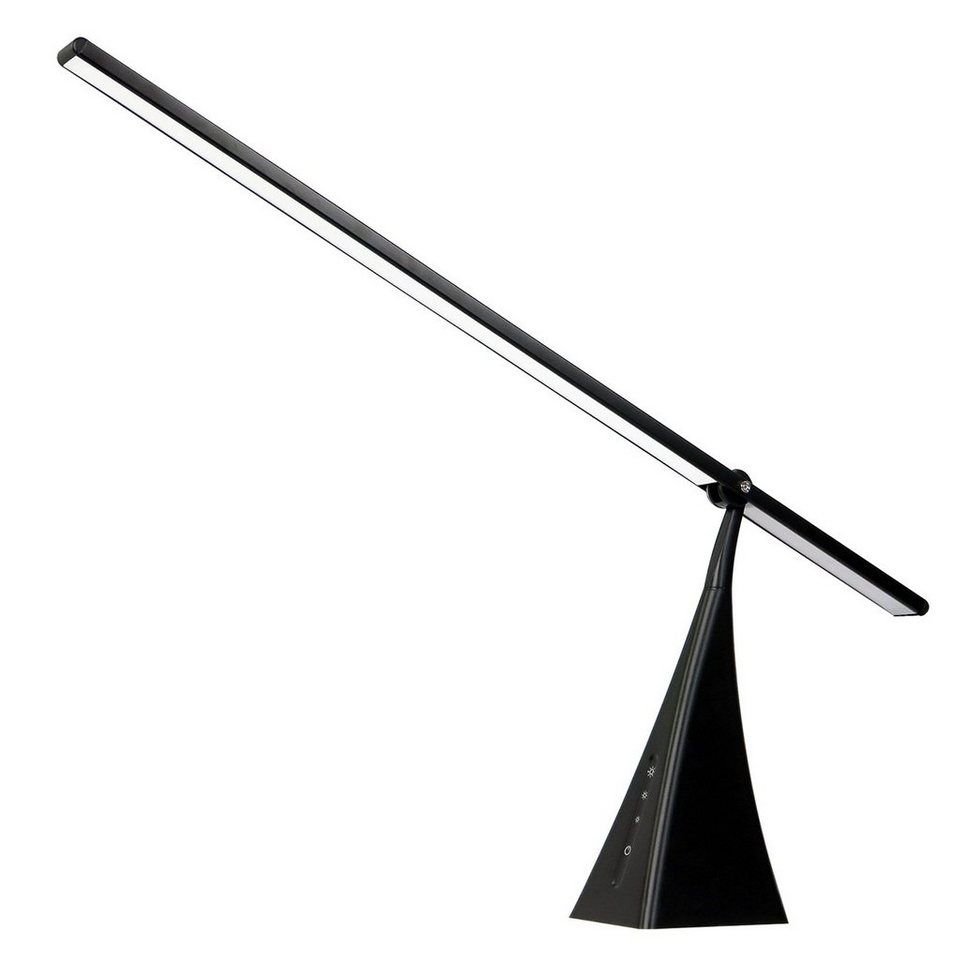 TRANGO LED Tischleuchte, Dimmfunktion, LD395 Design LED Tischleuchte *STRAIGHT* 3 Stufen dimmbar mit USB Port, Schreibtischlampe inkl. 13 Watt LED Modul Leuchtmittel - 1000 Lumen - 4000K neutral weiß, Schreibtisch Lichtleiste geraden Form in Schwarz matt, Tischlampe, Lampe Bild 3
