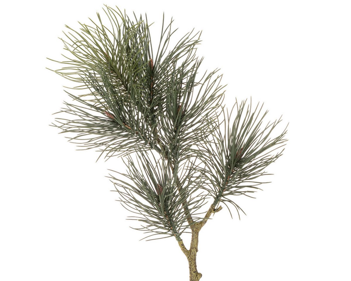 Winterliche Kunstpflanze Künstlicher Kiefernzweig mit Zapfen für festliche Dekoration, Florists Products, Höhe 7 cm