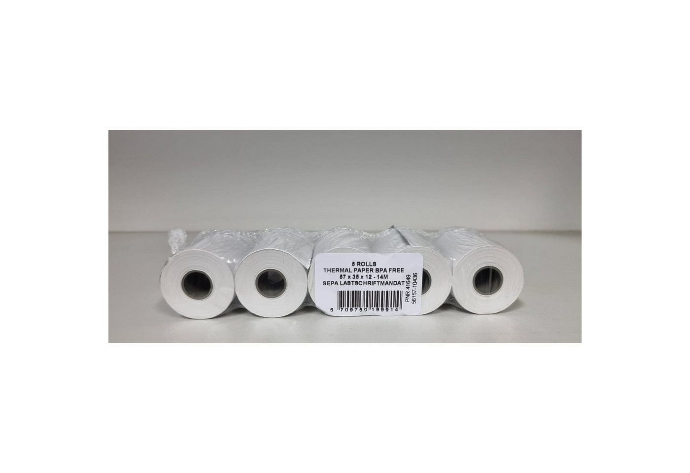 Soennecken Endlospapier Thermokassenrolle 57mmx14m SEPA 5 Stück