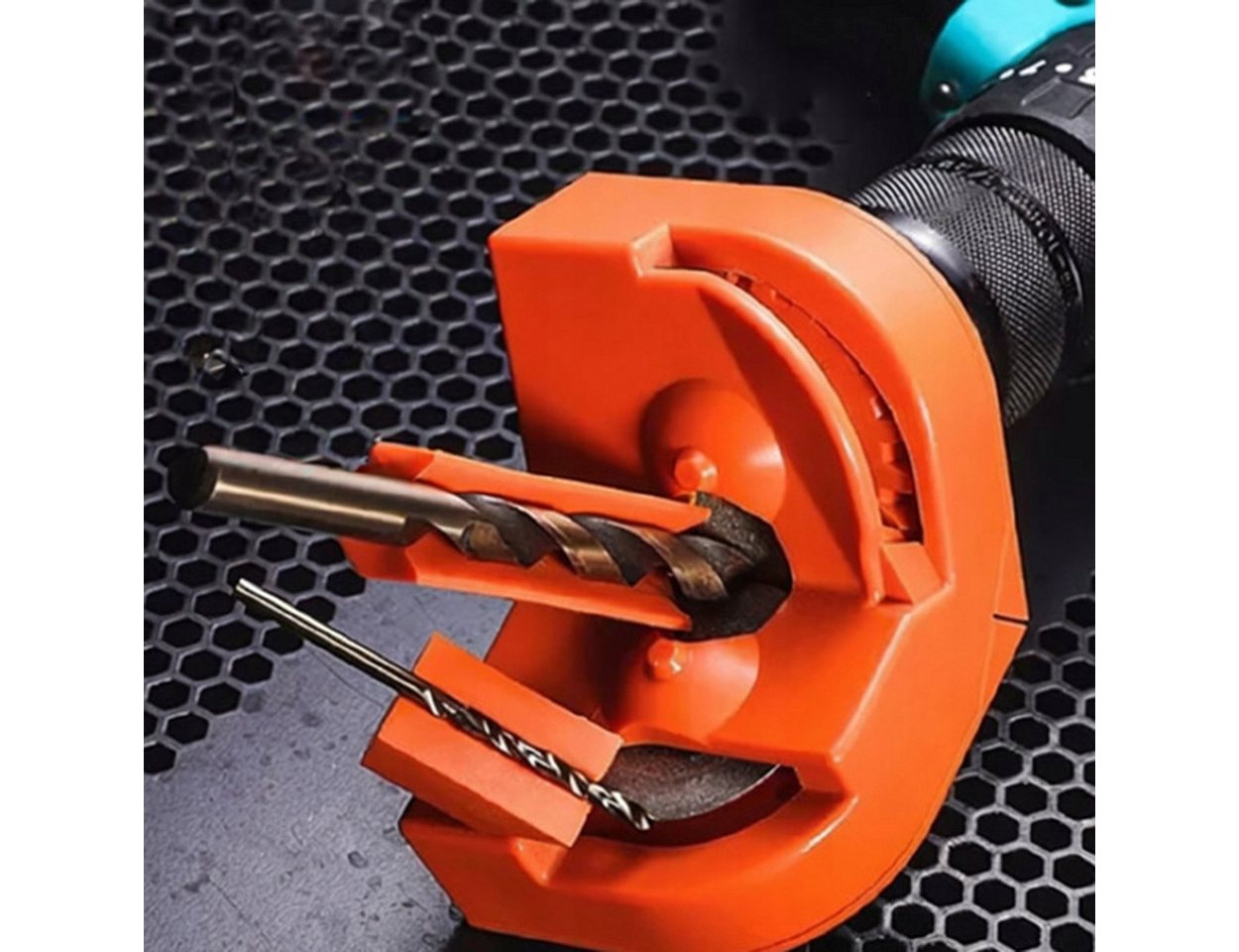 Hard-er Bohrerschärfgerät Bohrerschärfer 2–16 mm mit Diamantschleifscheibe und Winkeleinstellung, für Stahl-, Hartmetall- und Kobaltbohrer mit einem Durchmesser von 2–16 mm, für Stahl-, Hartmetall- und Kobaltbohrer geeignet Bild 2