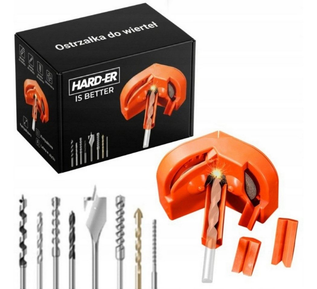 Hard-er Bohrerschärfgerät Bohrerschärfer 2–16 mm mit Diamantschleifscheibe und Winkeleinstellung, für Stahl-, Hartmetall- und Kobaltbohrer mit einem Durchmesser von 2–16 mm, für Stahl-, Hartmetall- und Kobaltbohrer geeignet Bild 4