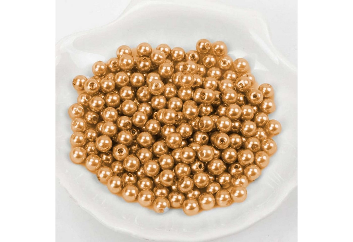 Kopper-24 Bastelperlen Wachsperlen ca. 1000 Stück, 3mm, Gold
