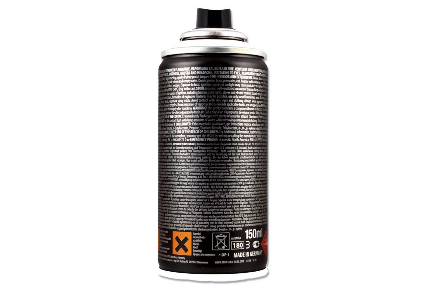 Montana Cans Sprühlack Spraydose 150ml, 6 Farben, Montana BLACK Bild 2