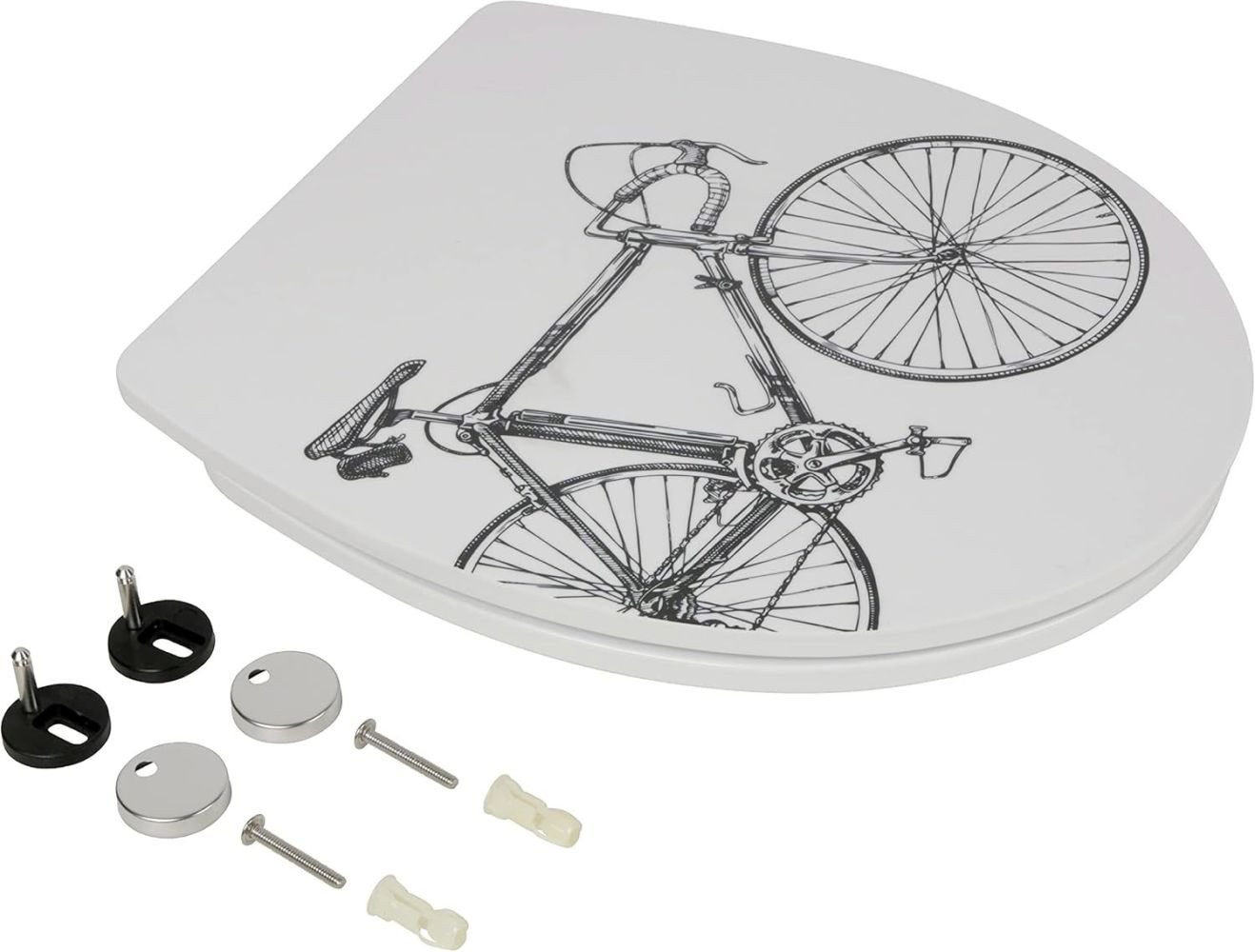 SANITOP WINGENROTH WC-Sitz Bicycle, mit Absenkautomatik und Schnellverschluss, Toilettendeckel, WC-Brille Bild 2